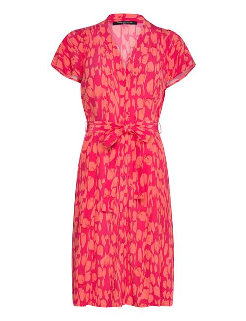 French Connection Islanna Crepe Ss V Nk Dress French Connection Pink