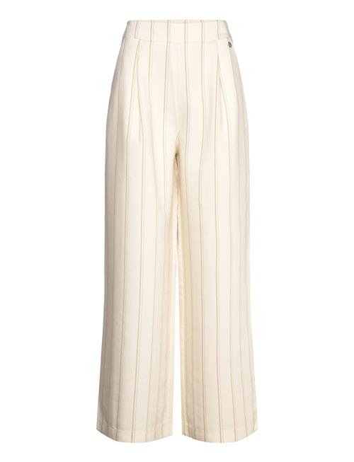 Carrara Striped Wideleg Pants Tamaris Apparel Cream