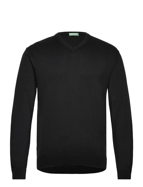 United Colors of Benetton V Neck Sweater L/S United Colors Of Benetton Black