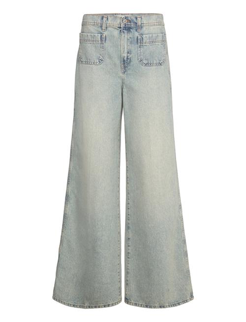 Mango Wideleg Jeans With Pockets Mango Blue