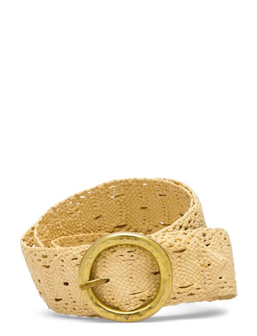 Mango Crochet Belt With Buckle Mango Beige