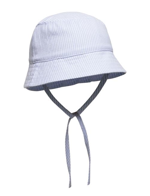 Se Mango Striped Bucket Hat Mango Blue ved Booztlet