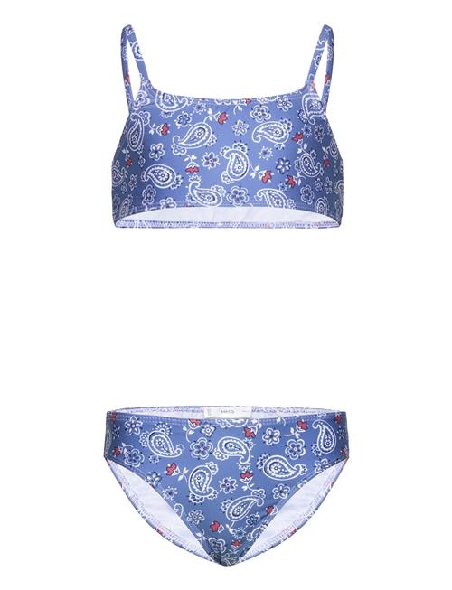 Floral Print Bikini Mango Blue