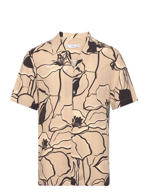 Mango Regular-Fit Flowy Printed Shirt Mango Beige