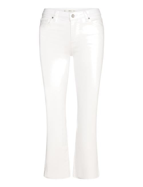 Se Mango Sienna Flared Cropped Jeans Mango White ved Booztlet