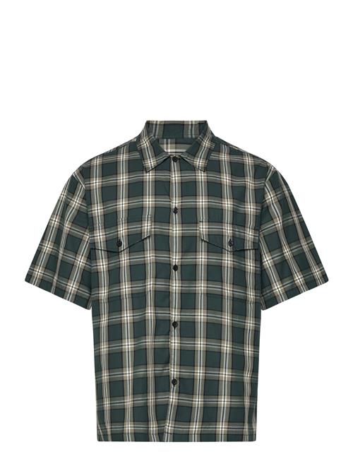 Mads Nørgaard Perola Cotton Check Mateo Shirt Ss Mads Nørgaard Green