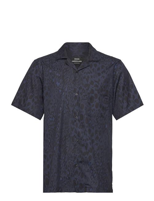 Havana Twill Kenji Aop Shirt Ss Mads Nørgaard Blue