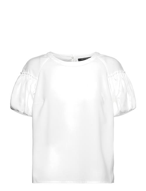 French Connection Crepe Light Puff Sleeve Top French Connection White