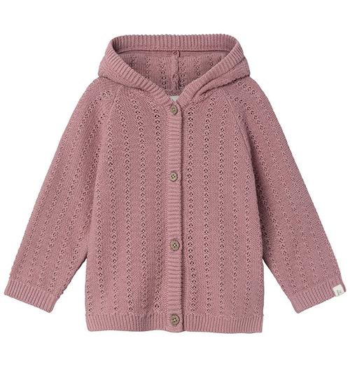 Se Lil Atelier Lil' Atelier Cardigan - Strik - NbfDaimo - Nostalgia Rose ved KidsWorld