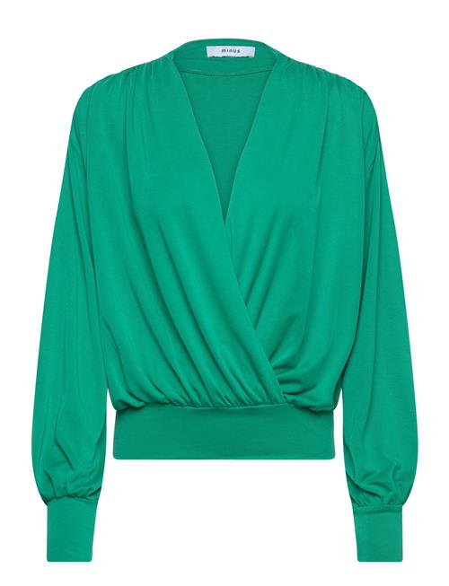 Se Minus Msgasia Modal Wrap Blouse Minus Green ved Booztlet