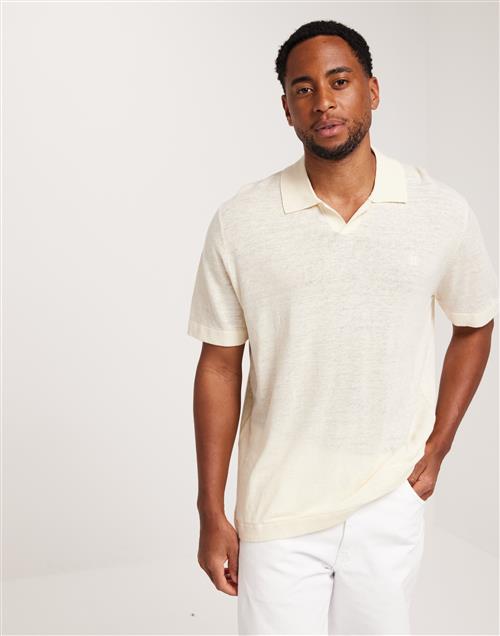 Les Deux Emmanuel Polo Knit Kortærmede poloer Beige