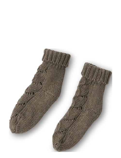 Ardette Knitted Pointelle Socks 22-24 That's Mine Brown