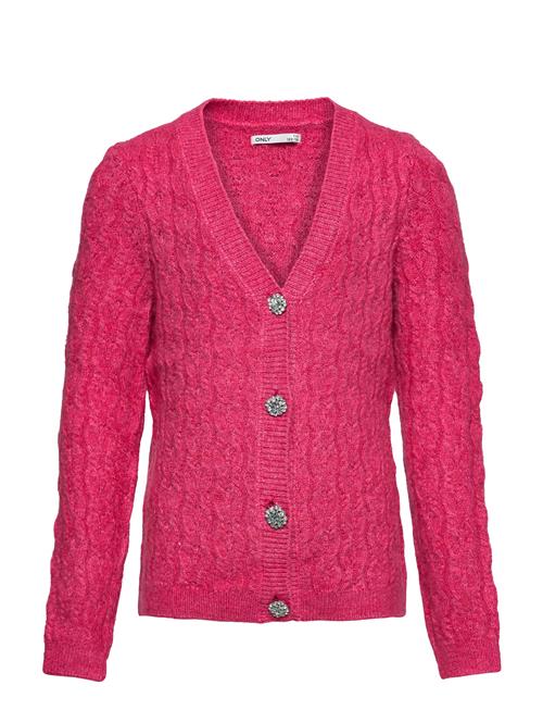 Se Kids Only Kogrikka L/S Bling Cardigan Knt Kids Only Pink ved Booztlet