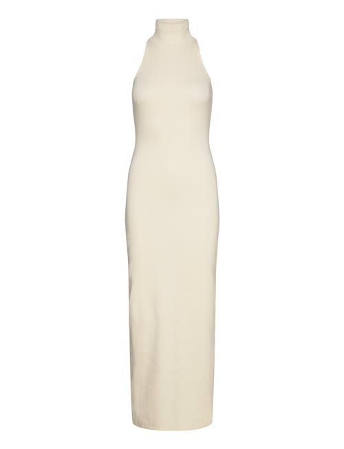 Les Coyotes De Paris Twisted Back Rib Dress Les Coyotes De Paris Cream