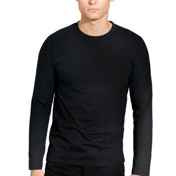 Bread & Boxers Bread and Boxers Long Sleeve Regular T-Shirt Sort økologisk bomuld Medium Herre