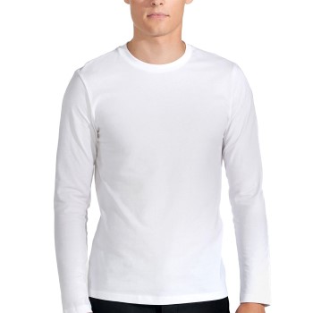 Bread & Boxers Bread and Boxers Long Sleeve Regular T-Shirt Hvid økologisk bomuld Small Herre