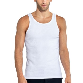 Se Bread & Boxers Bread and Boxers Ribbed Tank Top 2P Hvid økologisk bomuld X-Large Herre ved Timarco