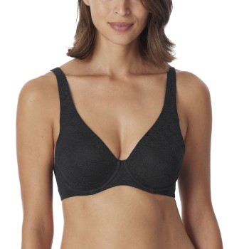 Schiesser Bh Spacer Wired Bra Sort polyamid B 80 Dame