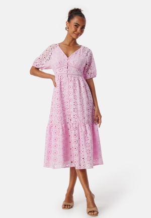 Se ONLY Onlada 2/4 Long Dress Pink S ved Bubbleroom