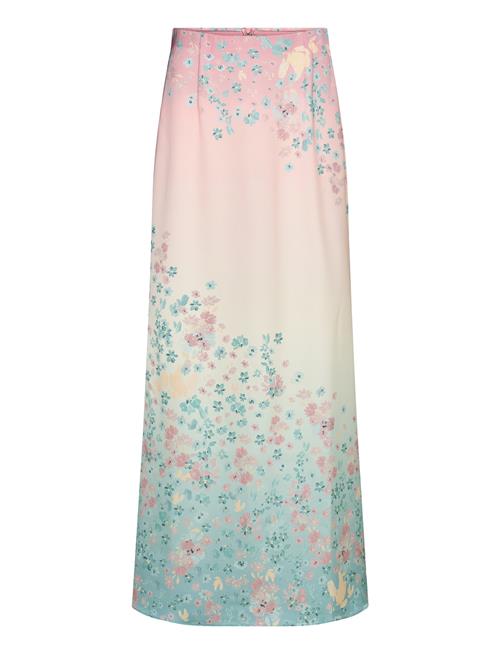 Malina Tessa Satin Slip Maxi Skirt Malina Pink