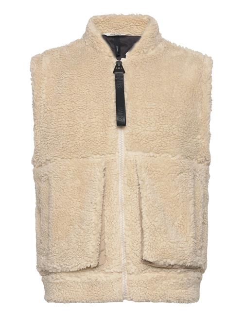 Se Rains Kofu Fleece Bomber Vest T1 Rains Beige ved Booztlet