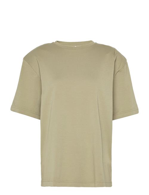 Se Mads Nørgaard Jersey Essence Drape Tee Mads Nørgaard Khaki ved Booztlet