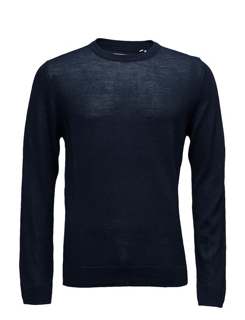 Lindbergh Merino Knit O-Neck Lindbergh Navy