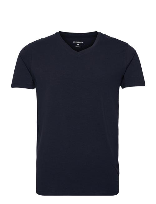 Se Lindbergh Mens Stretch V-Neck Tee S/S Lindbergh Blue ved Booztlet