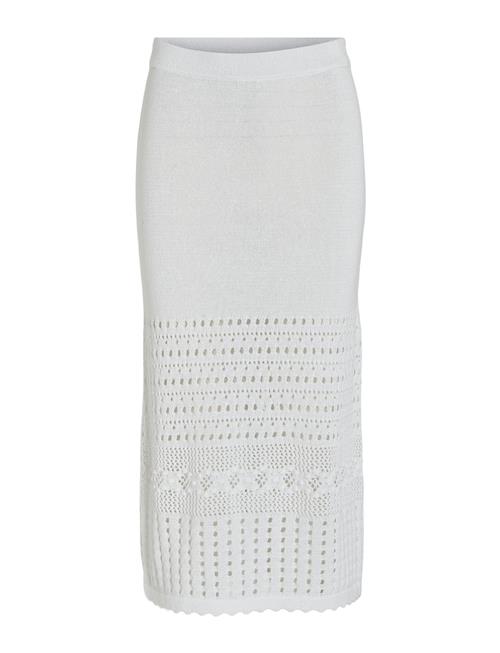 Vidolise Crochet Knit Skirt/Ln Vila White