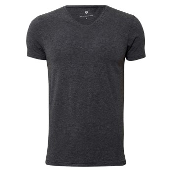 Se JBS of Denmark Bamboo Blend V-neck T-shirt Mørkgrå  Small Herre ved Timarco