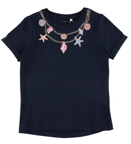 Se Name It Name It T-shirt - NmfVix - Dark Sapphire/Necklace ved KidsWorld