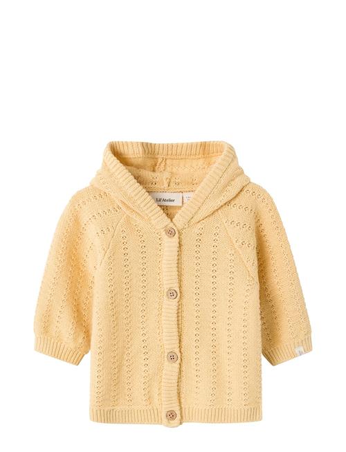 Se Lil'Atelier Nbfdaimo Ls Knit Jacket Lil Lil'Atelier Yellow ved Booztlet