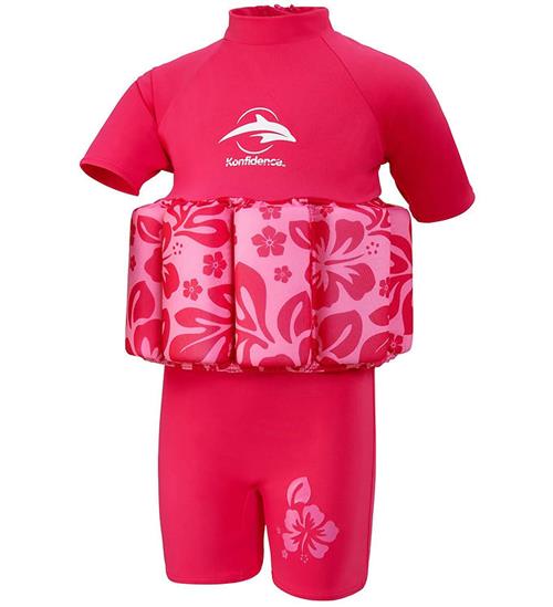 Se Konfidence Konfidence SvÃ¸mmedragt - UV40+ - Pink/Hibiscus Oahu ved KidsWorld