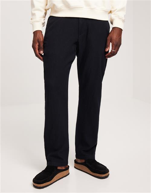 Selected Homme SLH196-Straight-Brody Linen Pant Ex Hørbukser Black