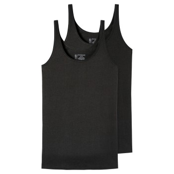 Se Schiesser 2P 95-5 Organic Tank Top Sort bomuld 44 Dame ved Timarco