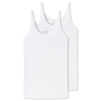 Schiesser 2P 95-5 Organic Tank Top Hvid bomuld 38 Dame