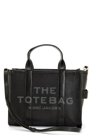 Se Marc Jacobs The Medium Leather Tote Black Onesize ved Bubbleroom