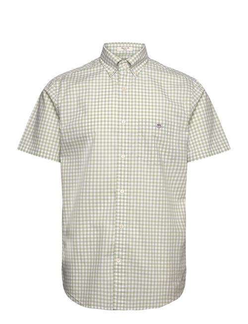 Reg Poplin Gingham Ss Shirt GANT Green