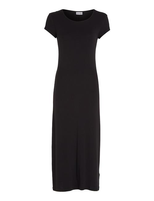 Calvin Klein Modal Rib Cap Sleeve Dress Calvin Klein Black