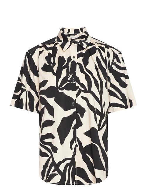 GANT Rel Palm Print Ss Shirt GANT Black