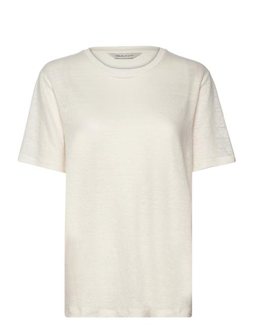 GANT Linen Ss T-Shirt GANT Cream