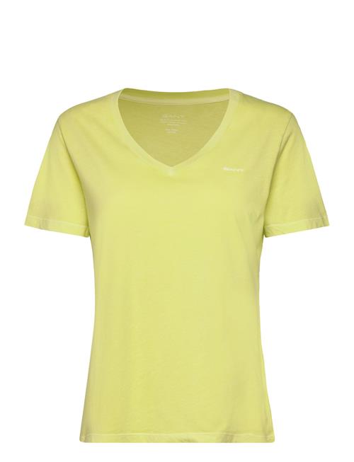 GANT Reg Sunfaded Ss V-Neck T-Shirt GANT Yellow