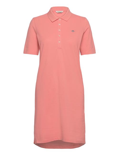 Slim Shield Ss Pique Polo Dress GANT Pink