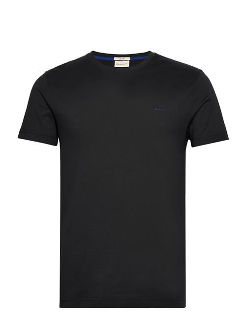 Se GANT Contrast Logo Ss T-Shirt GANT Black ved Booztlet