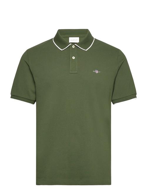 Framed Tipping Ss Polo GANT Khaki