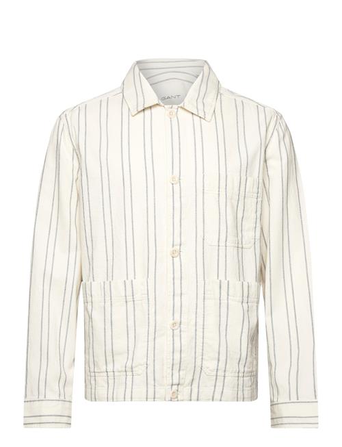 GANT Striped Overshirt GANT Cream