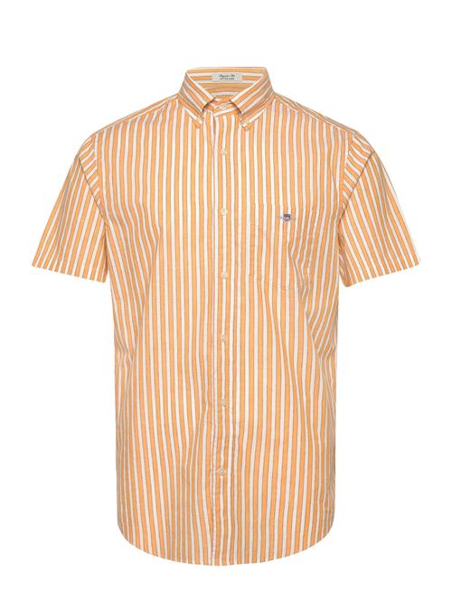 GANT Reg Cotton Linen Stripe Ss Shirt GANT Orange