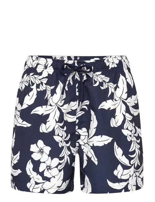 GANT Palm Lei Print Swim Shorts GANT Blue