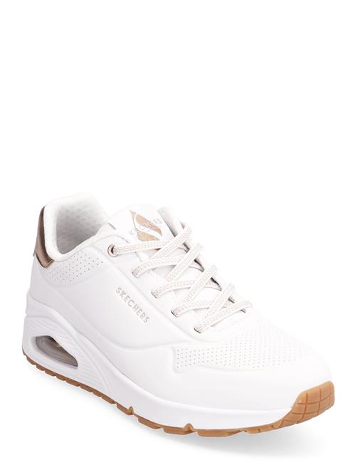 Se Skechers Womens Uno - Shimmer Away Skechers White ved Booztlet