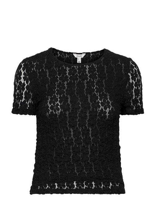 Vero Moda Vmivania Ss O-Neck Lace Top Vma Vero Moda Black